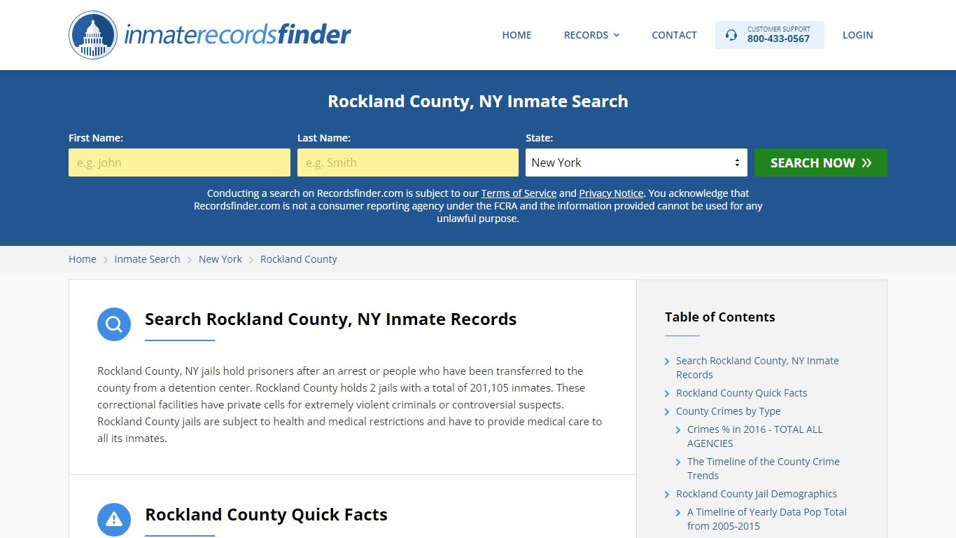Rockland County, NY Inmate Lookup & Jail Records Online - Recordsfinder.com